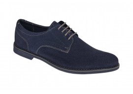 Pantofi barbati bleumarin din piele naturala intoarsa – Stil casual elegant GKR103BLVEL